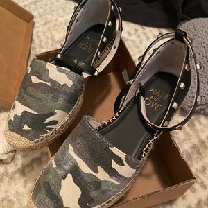 Brand new never worn Walk and Love espadrilles